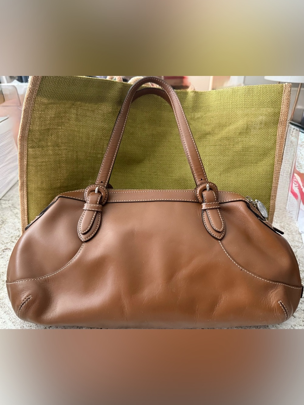 Vintage Cole Haan Leather Satchel - Brown